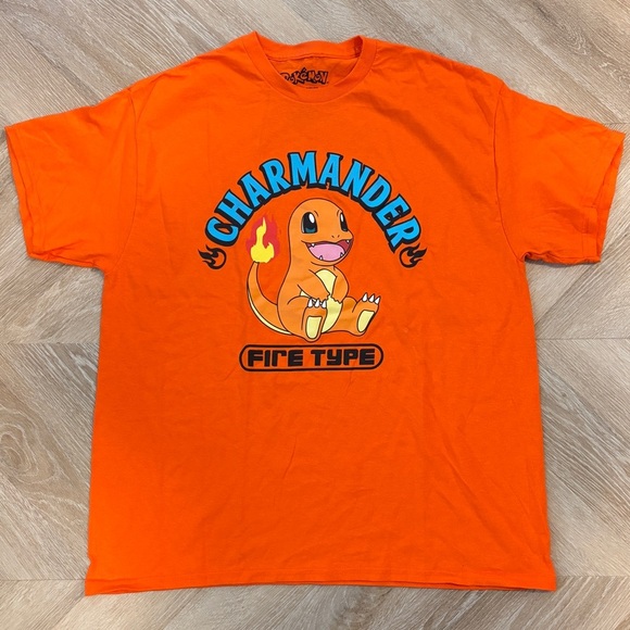 NWOT Orange Pokemon Charmander Graphic T-Shirt - Picture 1 of 5